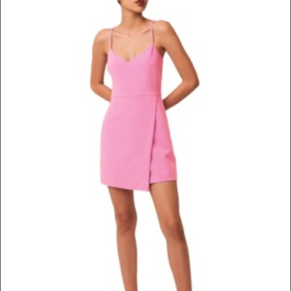 NWT French connection whisper sleeveless asymmetric hem mini dress size 6